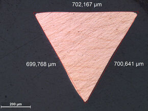 3 Eck Schliff Drahtquerschnittsformen und Sondergeometrien